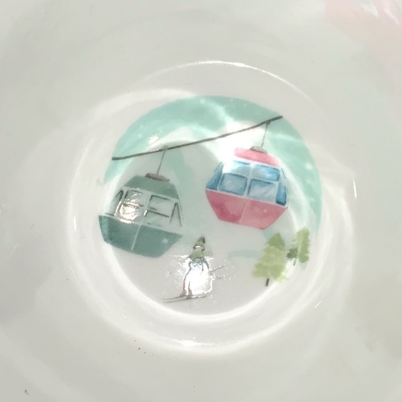 Portobello Christmas Holiday Mug Winter Skiing Scene England 20 oz. - Picture 3 of 7